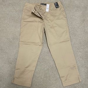 NWT New York & Company Tan Crop Pants